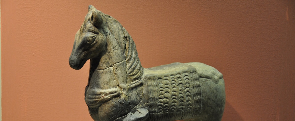 Spielzeugpferdchen aus gallischem Pfeifenton, 1. Jh. n. Chr., Fundort Seebruck